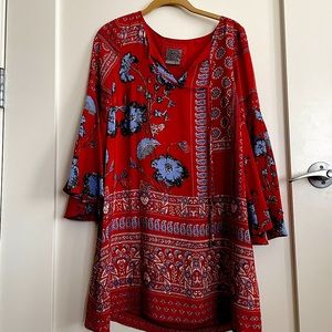 Anthropologie silk tunic dress size 0 P
